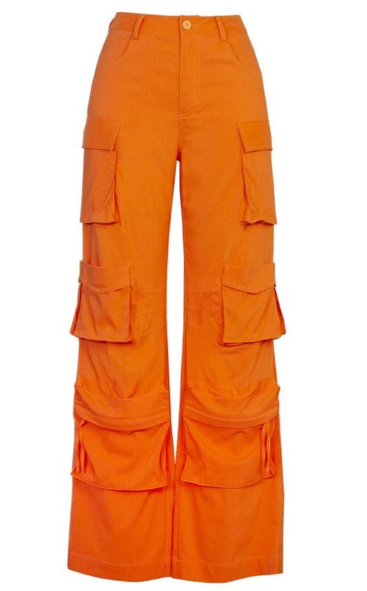 Orange Cargo Pants